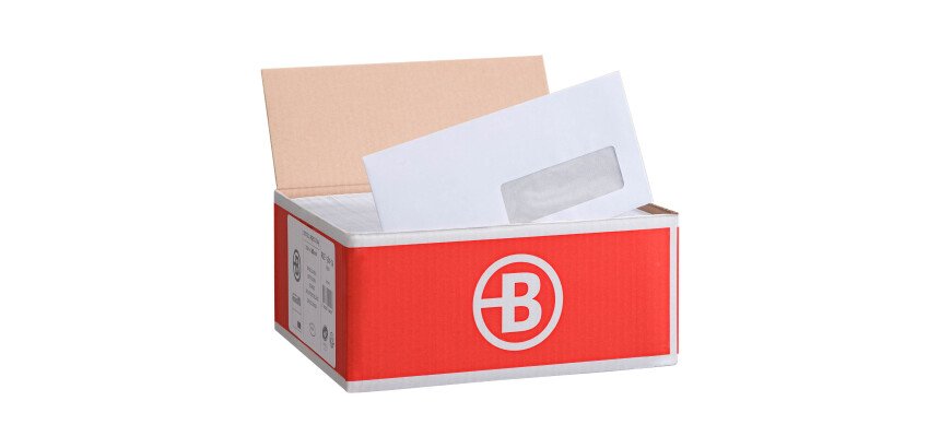 Pack 500 enveloppes blanche 110 x 220 mm Bruneau 80 g avec fenêtre + 500 OFFERTES