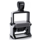 Tampon dateur personnalisable Trodat Metal Line 5480 bicolore - 8 lignes + date