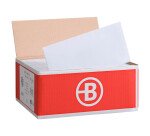 Sobre 110 x 220 mm Bruneau 80 g sin ventana blanco - Caja de 500