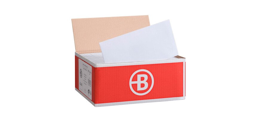 Pack 500 enveloppes blanche 110 x 220 mm Bruneau 80 g sans fenêtre + 500 OFFERTES