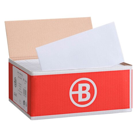 Pack 500 enveloppes blanche 110 x 220 mm Bruneau 80 g sans fenêtre + 500 OFFERTES