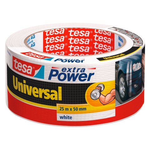 Cinta adhesiva de reparación Extra Power Tesa 50 mm x 25 m- blanco