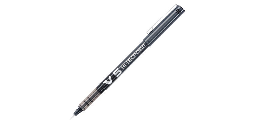 Stylo roller Pilot Hi-tecpoint V5 à capuchon pointe 0,5 mm - écriture fine
