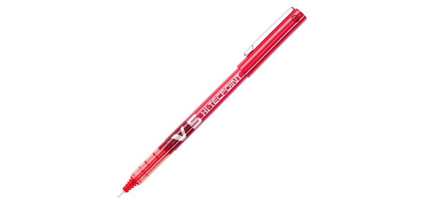 Stylo roller Pilot Hi-tecpoint V5 à capuchon pointe 0,5 mm - écriture fine