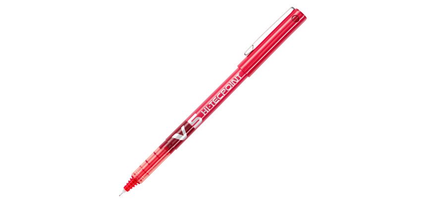 Stylo roller Pilot Hi-tecpoint V5 à capuchon pointe 0,5 mm - écriture fine
