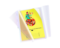 Pochettes perforées Oxford Fard Clirel A4 à rabat latéral PVC lisse 18/100e - Boîte de 10
