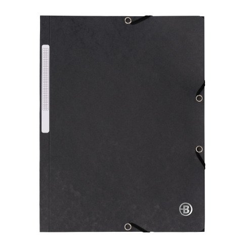 Carpetas de 3 solapas cartón 450 g A4 color Negro