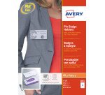 Identificador con imperdible Avery