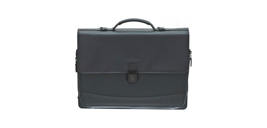 DAVIDT'S Three-compartment document holder business portfolio.