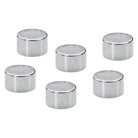 Blister of 6 magnets 10 mm silver