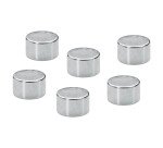 Plots magnétiques aimants puissants ø 10 mm argentés - lot de 6