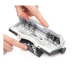 Perforateur de bureau 6 trous Rapesco pour organiseurs et agendas, capacité 10 feuilles - blanc