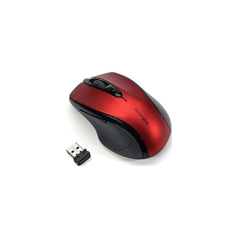 Ratón óptico Kensington Pro Fit inalámbrico mediano Rojo