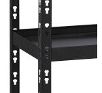 Rayonnage Combi H 192 cm - Tablettes métal avec rebords