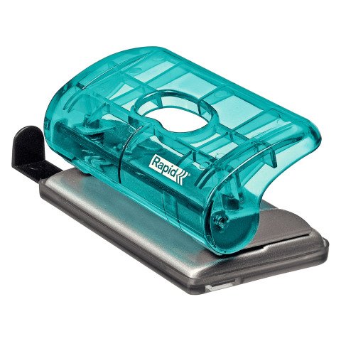 Perforadora Rapid FC5 10 hojas translúcida Azul