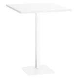 Table de réunion haute plateau blanc L 90 x P 90 cm - Meeting