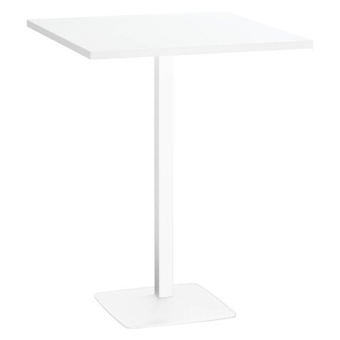 Table de réunion haute plateau blanc L 90 x P 90 cm - Meeting