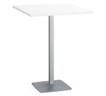 Table de réunion haute plateau blanc L 90 x P 90 cm - Meeting