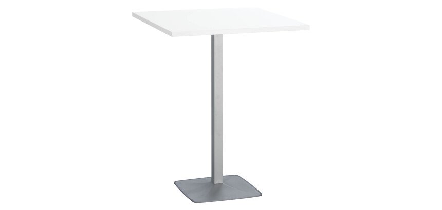 Table de réunion haute plateau blanc L 90 x P 90 cm - Meeting