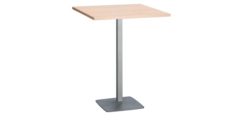 Table de réunion haute plateau chêne L 90 x P 90 cm - Meeting