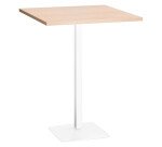 Table de réunion haute plateau chêne L 90 x P 90 cm - Meeting