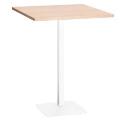 Table de réunion haute plateau chêne L 90 x P 90 cm - Meeting