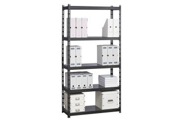Rayonnages de bureau Concepto - Tablettes métal sans rebords