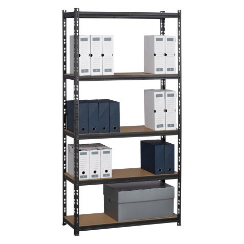 Rayonnages de bureau Concepto - Tablettes agglomérées sans rebords