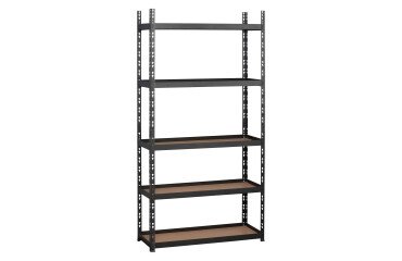 Industrial shelving Concepto - Particle board shelves with edges