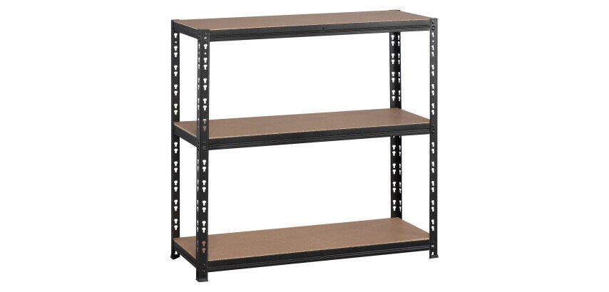 Rayonnages de bureau Concepto - Tablettes agglomérées sans rebords