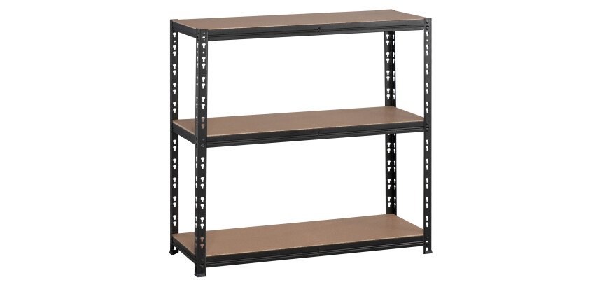 Rayonnage Combi H 97 cm - Tablettes agglomérées sans rebords