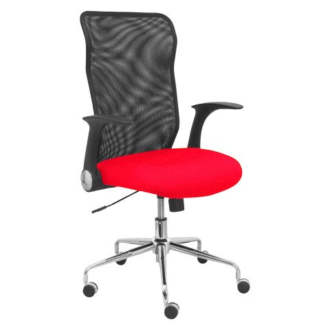 Silla de oficina Minaya Premium rojo