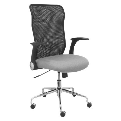 Silla de oficina Minaya Premium gris claro