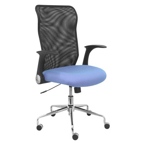Silla de oficina Minaya Premium azul claro