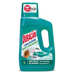 Entretien canalisations Ouragan biologique menthol – Flacon de 1 L