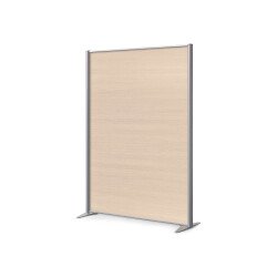 Cloison de séparation pleine B-Zen - Bois antibactérien - L 122 x H 160 cm - Pied fixe