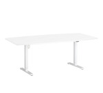 Table de réunion assis-debout à réglage électrique L 200 x P 100 cm - Nivo