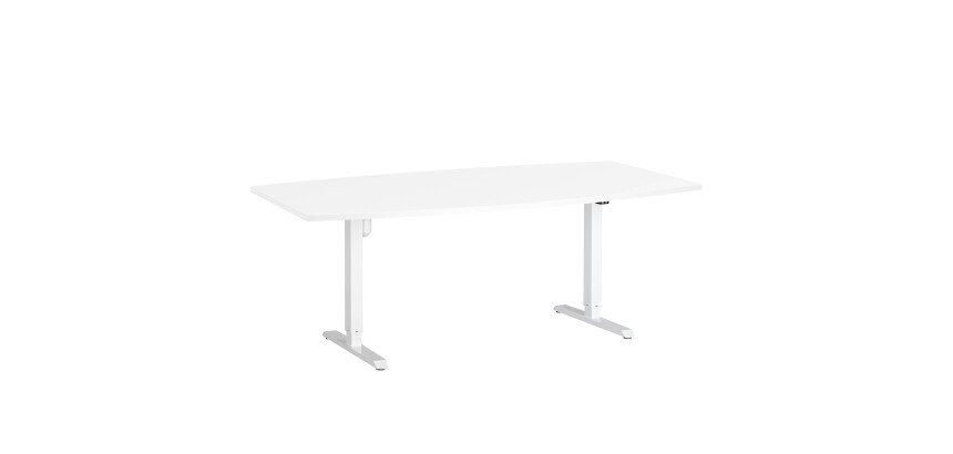 Table de réunion assis-debout à réglage électrique L 200 x P 100 cm - Nivo