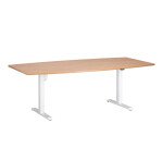Table de réunion assis-debout à réglage électrique L 200 x P 100 cm - Nivo