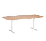 Table de réunion assis-debout à réglage électrique L 200 x P 100 cm - Nivo