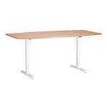 Table de réunion assis-debout à réglage électrique L 200 x P 100 cm - Nivo