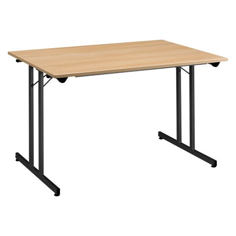 Mesa plegable multiusos 120 x 80 cm Roble-antracita
