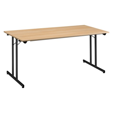 Mesa plegable multiusos 160 x 80 cm Roble-antracita