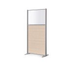 Wooden semi-glazed antibacterial partition wall B-Zen without base