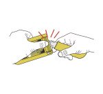 Caja para hojas de cutter usadas