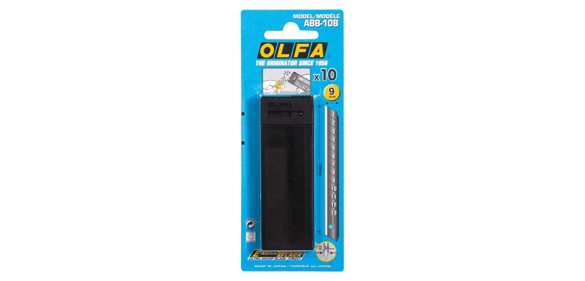 Black blade for cutter Olfa ABB-10B - sleeve of 10