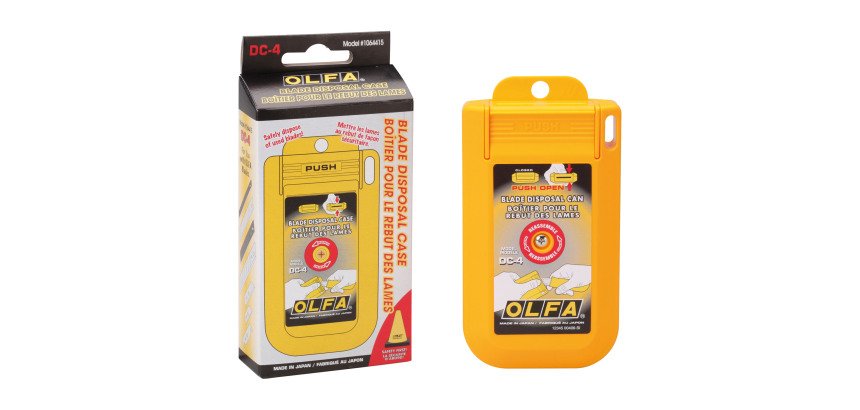 Caja para hojas de cutter usadas