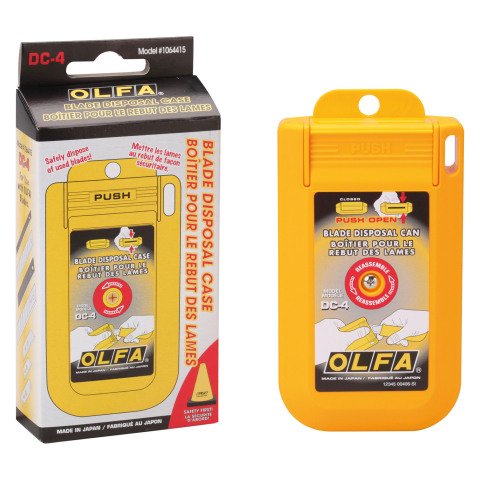Caja para hojas de cutter usadas