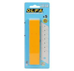 Cuchillas para Cúter de taller Olfa XH-1 25 mm - Estuche de 5 cuchillas