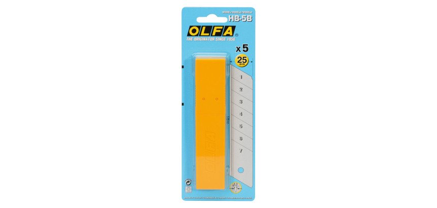 Lames pour cutter d'atelier Olfa XH-1 25 mm - Etui de 5 lames